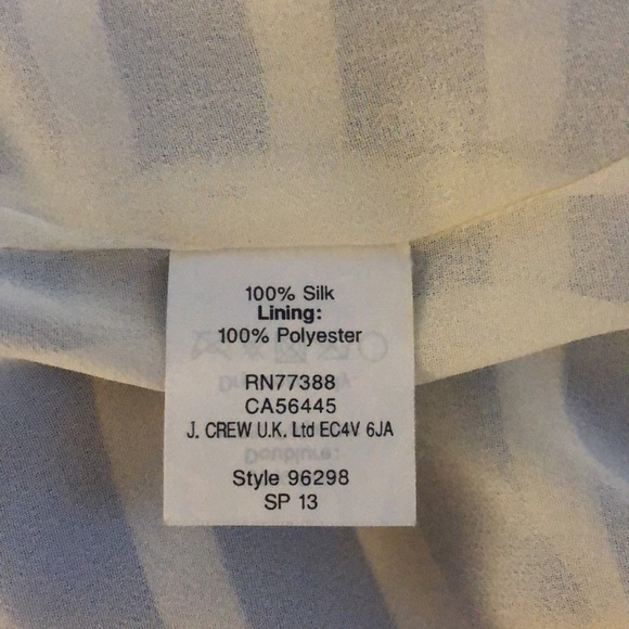 J. CREW Size 2 Blue and White Striped 100% Silk Sleeveless Dress - Picture 10 of 11